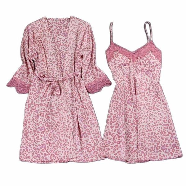 women's sleepwear 2021 summer ladies leopard print pajama sling + jacket loose comfortable home wear bathrobe, Black;red
women's sleepwear 2021 summer ladies leopard print pajama sling + jacket loose comfortable home wear bathrobe, Black;red