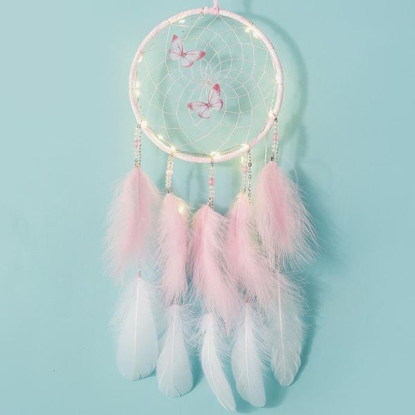 decorative objects & figurines real feather dream catcher with led light pendant bead wind chime wall hanging room home decoration woven
decorative objects & figurines real feather dream catcher with led light pendant bead wind chime wall hanging room home decoration woven