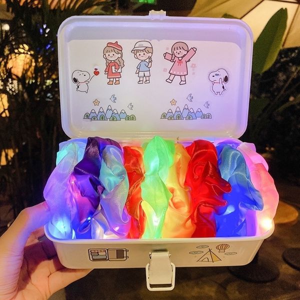 kids led luminous scrunchies women satins hairband ponytail holder headwear scrunchy elastic hair bands solid color hair accessories g21901, Slivery;white 
kids led luminous scrunchies women satins hairband ponytail holder headwear scrunchy elastic hair bands solid color hair accessories g21901, Slivery;white