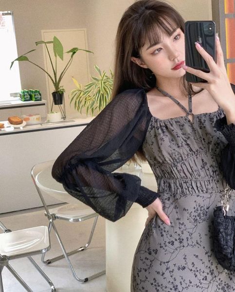 casual dresses autumn dress women spring 2021 office lady french korea style full sleeve loose floral print high waist, Black;gray
casual dresses autumn dress women spring 2021 office lady french korea style full sleeve loose floral print high waist, Black;gray