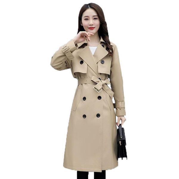 women's trench coats multicolor windbreaker ladies mid-length 2021 large size coat female double-breasted fashion jacket trenchcoat, Tan;black
women's trench coats multicolor windbreaker ladies mid-length 2021 large size coat female double-breasted fashion jacket trenchcoat, Tan;black