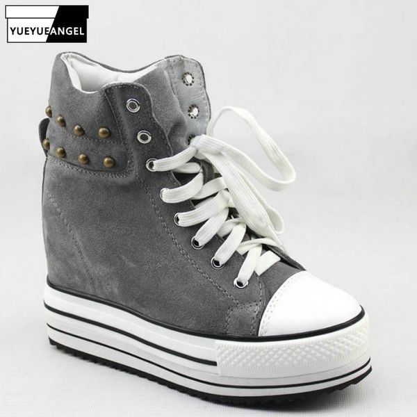 spring fashion cow suede platform height increase shoes woman 10cm thick sole lace up rivet wedges pumps sapatos feminino 34-40, Black
spring fashion cow suede platform height increase shoes woman 10cm thick sole lace up rivet wedges pumps sapatos feminino 34-40, Black