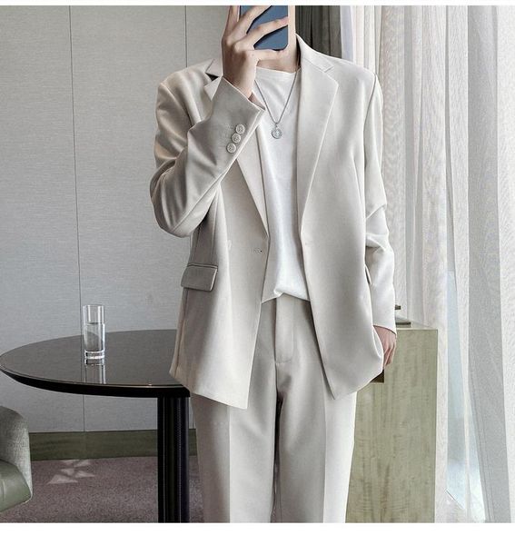 men's suits & blazers 2022 arrvial sets jacket pant for men korean street wear casual 2 pieces blazer masculino, White;black
men's suits & blazers 2022 arrvial sets jacket pant for men korean street wear casual 2 pieces blazer masculino, White;black