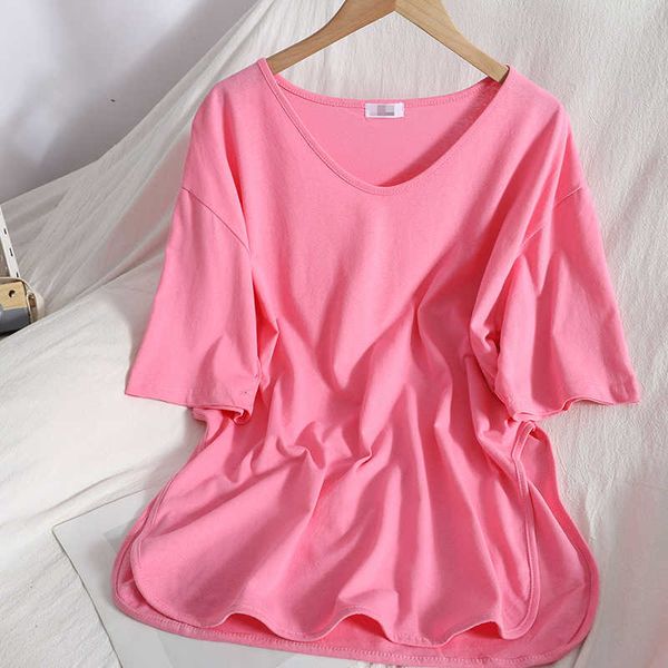 vanovich korean style v-neck women t shirts summer fashion casual ladies split solid color short sleeve ops 210615, White
vanovich korean style v-neck women t shirts summer fashion casual ladies split solid color short sleeve ops 210615, White