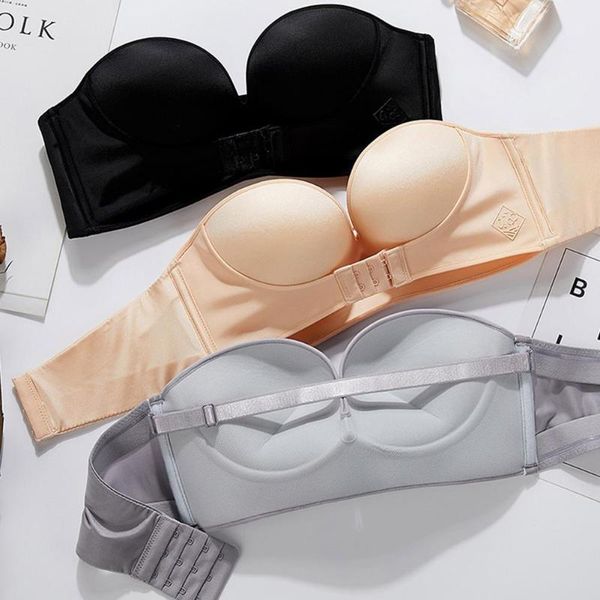 bras women strapless front buckle lift bra push up anti-slip underwear invisible closure, Red;black
bras women strapless front buckle lift bra push up anti-slip underwear invisible closure, Red;black