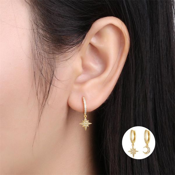 hoop & huggie aide ins asymmetrical moon star earrings with charms luxury zirconia for women christmas jewelry pendant aretes, Golden;silver
hoop & huggie aide ins asymmetrical moon star earrings with charms luxury zirconia for women christmas jewelry pendant aretes, Golden;silver