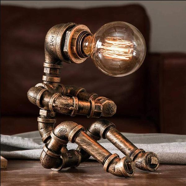 table lamps steampunk industrial vintage rust iron water pipe desk lamp robot light,for bedside bedroom study cafe bar decorativegift
table lamps steampunk industrial vintage rust iron water pipe desk lamp robot light,for bedside bedroom study cafe bar decorativegift