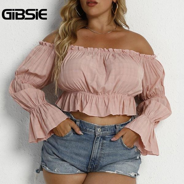 plus size t-shirt gibsie off shoulder ruffle trim plaid crop blouse women boho casual autumn long sleeve sweet ladies and blouses
plus size t-shirt gibsie off shoulder ruffle trim plaid crop blouse women boho casual autumn long sleeve sweet ladies and blouses