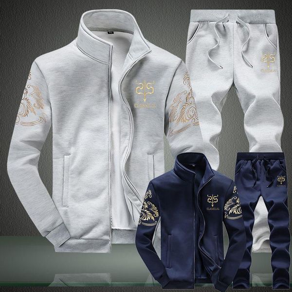 zipper men tracksuit brand casual sportswear set men's two piece sweasuit fashion two pieces stand collar jacket pants male 4xl, Gray
zipper men tracksuit brand casual sportswear set men's two piece sweasuit fashion two pieces stand collar jacket pants male 4xl, Gray