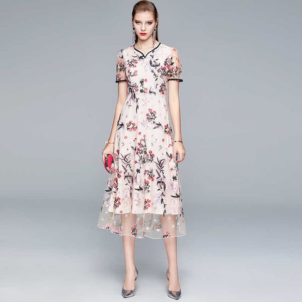 women summer designer elegant floral mesh embroidered slim cocktail party robe female vintage a-line dress vestidos 210525, Black;gray
women summer designer elegant floral mesh embroidered slim cocktail party robe female vintage a-line dress vestidos 210525, Black;gray
