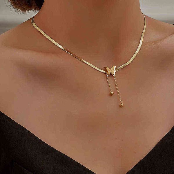 vintage butterfly necklace for women gold stainless steel blade snake chains aesthetic charms choker jewelry gift to mujer, Silver
vintage butterfly necklace for women gold stainless steel blade snake chains aesthetic charms choker jewelry gift to mujer, Silver