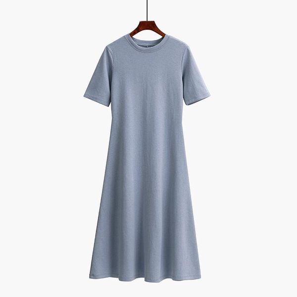 casual dresses summer short-sleeved mid-length dress female self-cultivation all-match cold wind solid color over-the-knee a-line skirt, Black;gray
casual dresses summer short-sleeved mid-length dress female self-cultivation all-match cold wind solid color over-the-knee a-line skirt, Black;gray