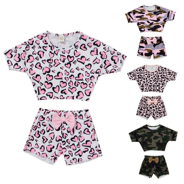 clothing sets 2pcs toddler summer outfit heart/camouflage/leopard print short sleeves t-shirt + shorts for girls1, White
clothing sets 2pcs toddler summer outfit heart/camouflage/leopard print short sleeves t-shirt + shorts for girls1, White