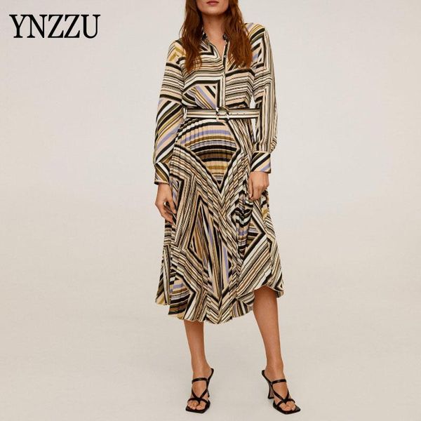 casual dresses office lady women stripe print pleated dress 2021 spring summer turn down collar buttons female with sashes ynzzu yd406, Black;gray
casual dresses office lady women stripe print pleated dress 2021 spring summer turn down collar buttons female with sashes ynzzu yd406, Black;gray