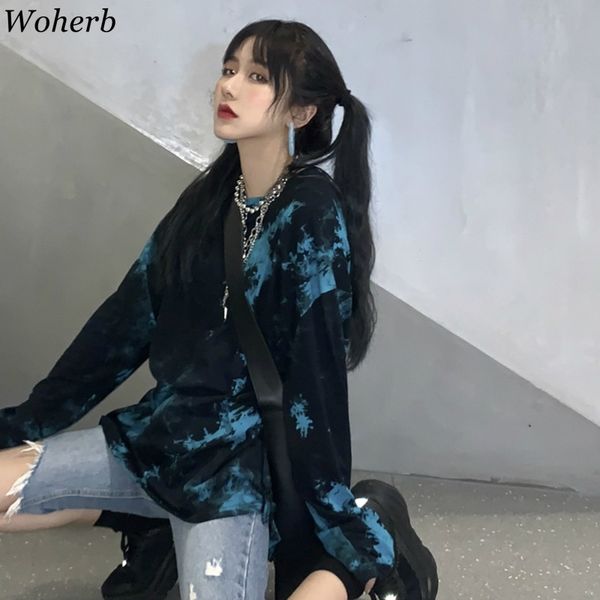 woherb harajuku blue tie dyeing women men plus size t shirt long sleeve tee loose streetwear oversized t-shirts korean 210315, White
woherb harajuku blue tie dyeing women men plus size t shirt long sleeve tee loose streetwear oversized t-shirts korean 210315, White