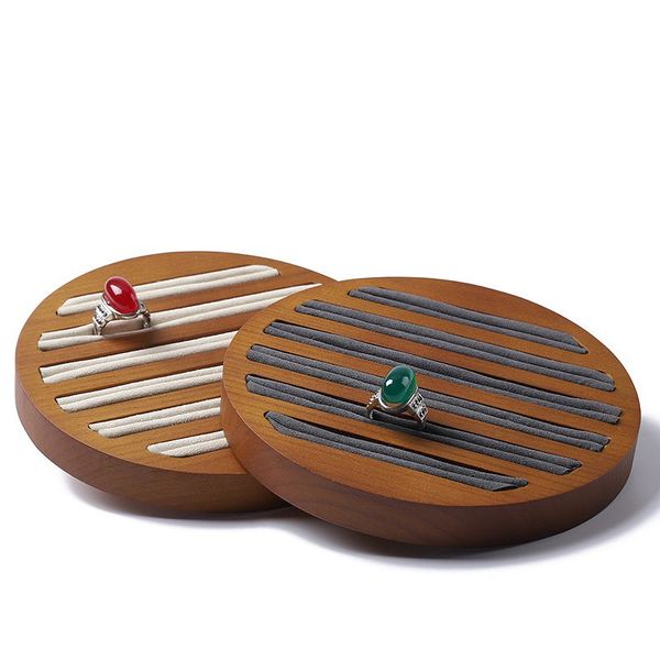 solid round wooden ring jewelry display holder microfiber slot ring bangle cufflink jewellery organizer storage tray, Black
solid round wooden ring jewelry display holder microfiber slot ring bangle cufflink jewellery organizer storage tray, Black