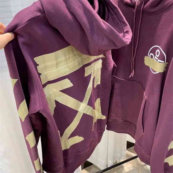 off hooded sweater in autumn winter of 20 with thickened couple' Gilded tape loose fashion brand jacket1, White
off hooded sweater in autumn winter of 20 with thickened couple' Gilded tape loose fashion brand jacket1, White