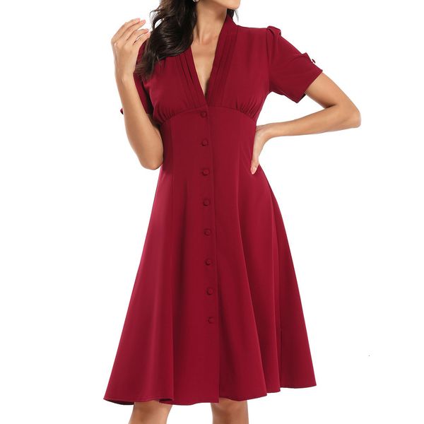women's a-line solid vintage dress red vintage dress elegant retro knee-length dress short sleeves vestidos plus size#j30 mqgw, Black;gray
women's a-line solid vintage dress red vintage dress elegant retro knee-length dress short sleeves vestidos plus size#j30 mqgw, Black;gray