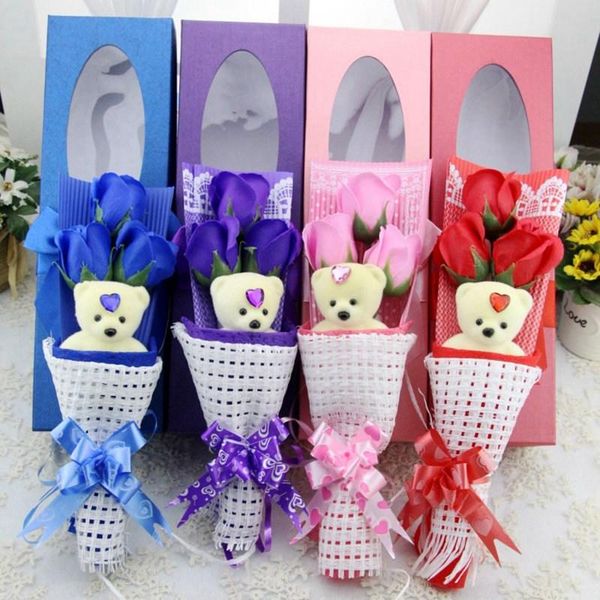 decorative flowers & wreaths valentine's day gift three roses bear holding bouquet home garden festive party supplies artificial decora
decorative flowers & wreaths valentine's day gift three roses bear holding bouquet home garden festive party supplies artificial decora