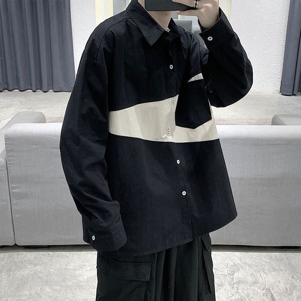 2021 new men's loose patchwork color long sleeve cargo cotton shirt clothing social camisa masculina streetwear shirts large size -5xl, White
2021 new men's loose patchwork color long sleeve cargo cotton shirt clothing social camisa masculina streetwear shirts large size -5xl, White
