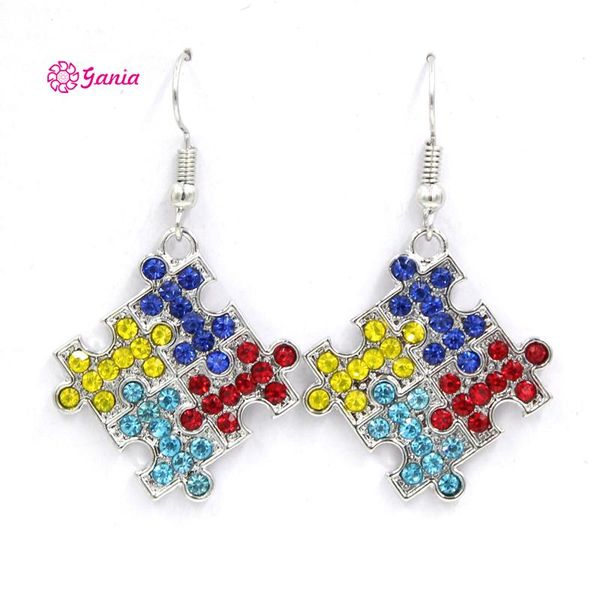 stud 1prs arrival puzzle autism awareness jewelry rhinestone earrings bijoux brinco boucles d'oreille, Golden;silver
stud 1prs arrival puzzle autism awareness jewelry rhinestone earrings bijoux brinco boucles d'oreille, Golden;silver