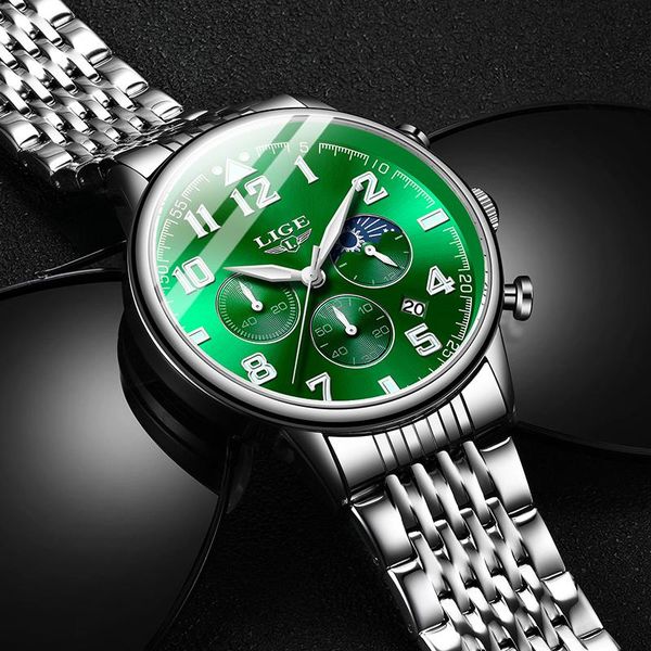 wristwatches relogio masculino 2021 lige men's watches waterproof date clock male sport men quartz wrist watches+box, Slivery;brown
wristwatches relogio masculino 2021 lige men's watches waterproof date clock male sport men quartz wrist watches+box, Slivery;brown