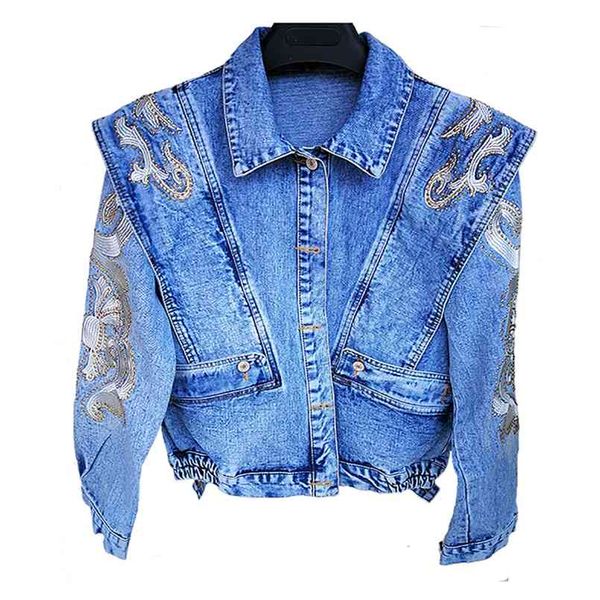 ins trend women denim jacket floral embroidery spring fashion girls street snap diamonds pockets nice jean coat mujer 210918, Black;brown
ins trend women denim jacket floral embroidery spring fashion girls street snap diamonds pockets nice jean coat mujer 210918, Black;brown