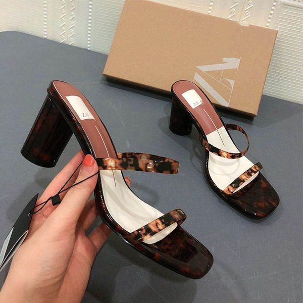 sandals women 2021claquette femme ladies square heels elegant designer open toe high sapatos femininos, Black
sandals women 2021claquette femme ladies square heels elegant designer open toe high sapatos femininos, Black
