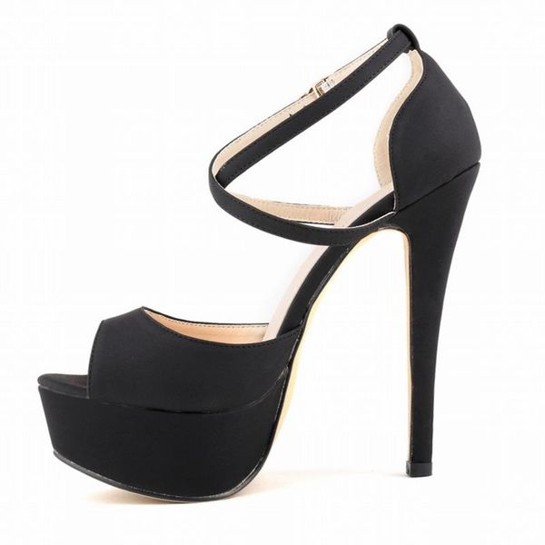 sandals 14cm ladies high heels nightclub super fashionable bridal shoes heel leather platform, Black
sandals 14cm ladies high heels nightclub super fashionable bridal shoes heel leather platform, Black