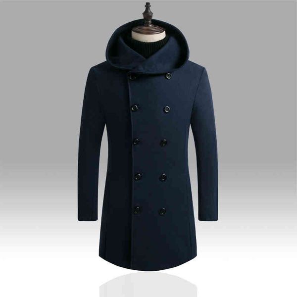 men's hooded wool windbreaker, medium long warm coat, tight thick, m-3xl, autumn and winter, Black
men's hooded wool windbreaker, medium long warm coat, tight thick, m-3xl, autumn and winter, Black