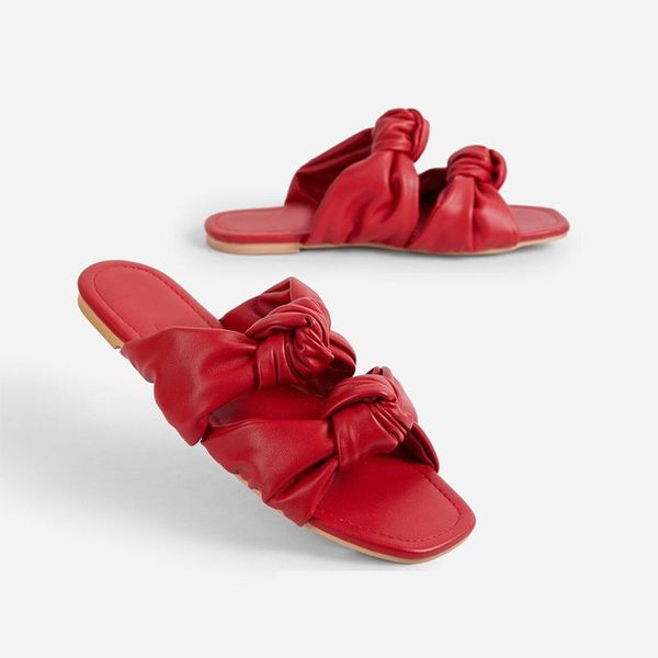 women flat slippers slip on open toe leather shoes female casual comfort baech slides double bow soild female footwear, Black
women flat slippers slip on open toe leather shoes female casual comfort baech slides double bow soild female footwear, Black