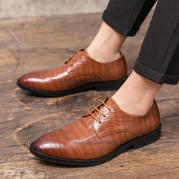 464748 size plus size leather shoes spring and autumn mens business casual leather shoes mens british brogue formal wear pointed leather sho, Black
464748 size plus size leather shoes spring and autumn mens business casual leather shoes mens british brogue formal wear pointed leather sho, Black