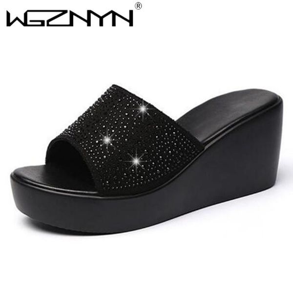 2021 woman slippers summer platform ladies wedges peep toe rhinestone slides female solid women casual outdoor shoes women's, Black
2021 woman slippers summer platform ladies wedges peep toe rhinestone slides female solid women casual outdoor shoes women's, Black