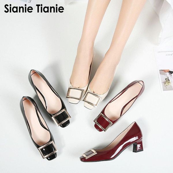 dress shoes sianie tianie patent pu leather office career med high heels woman classic fashion pumps big size 43 44, Black
dress shoes sianie tianie patent pu leather office career med high heels woman classic fashion pumps big size 43 44, Black
