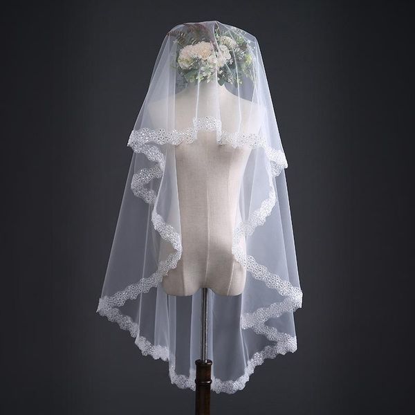 bridal veils 2021 simple design veil tulle 2 length lace edge, Black 
bridal veils 2021 simple design veil tulle 2 length lace edge, Black