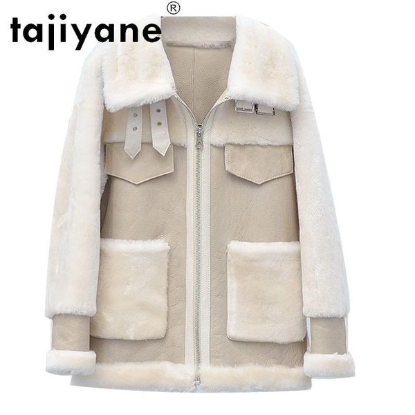 women's fur & faux real coat women genuine sheepskin jackets woman 100% wool jacket female clothing femme veste tn1986, Black
women's fur & faux real coat women genuine sheepskin jackets woman 100% wool jacket female clothing femme veste tn1986, Black
