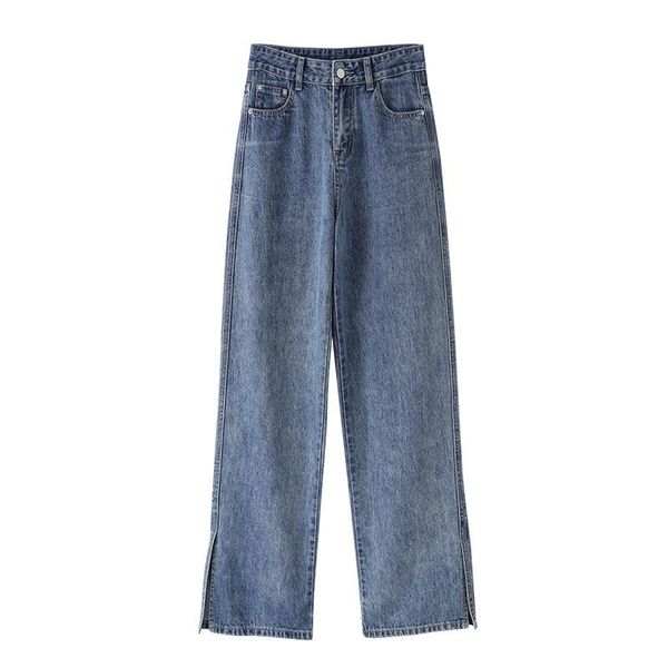 women's jeans high waist for women 2021 spring and autumn slimming loose drooping wide leg xuan ya mop straight pants, Blue
women's jeans high waist for women 2021 spring and autumn slimming loose drooping wide leg xuan ya mop straight pants, Blue