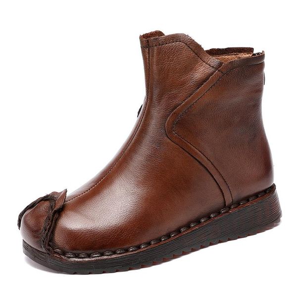 boots ummewalo retro soft sole women round toe winter genuine leather low heel hand stitched short ladies, Black
boots ummewalo retro soft sole women round toe winter genuine leather low heel hand stitched short ladies, Black