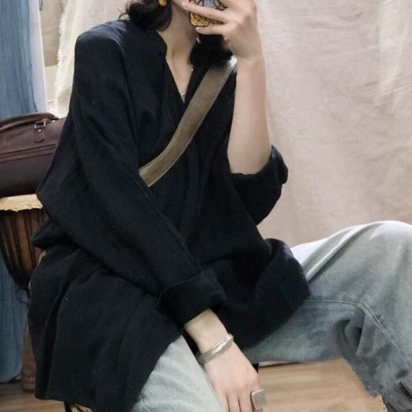 women's blouses & shirts 2021 blouse spring women retro irregular shirt loose casual all-match vintage ft130, White
women's blouses & shirts 2021 blouse spring women retro irregular shirt loose casual all-match vintage ft130, White