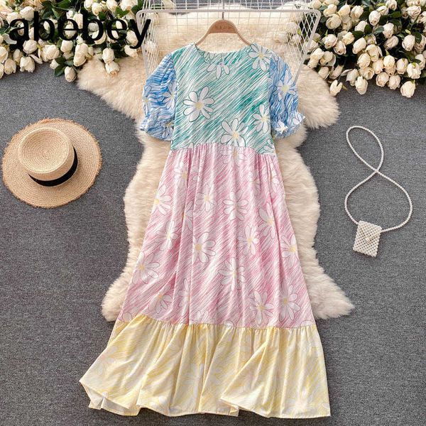 women korean print dress sweet college style puff sleeve a-line ruffles dress summer casual loose streetwear sundress 210715, Black;gray
women korean print dress sweet college style puff sleeve a-line ruffles dress summer casual loose streetwear sundress 210715, Black;gray