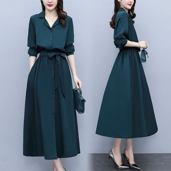 casual dresses coigarsam women dress autumn 2022 brief office lady long sleeve solid notched elastic waist single breasted robe, Black;gray
casual dresses coigarsam women dress autumn 2022 brief office lady long sleeve solid notched elastic waist single breasted robe, Black;gray