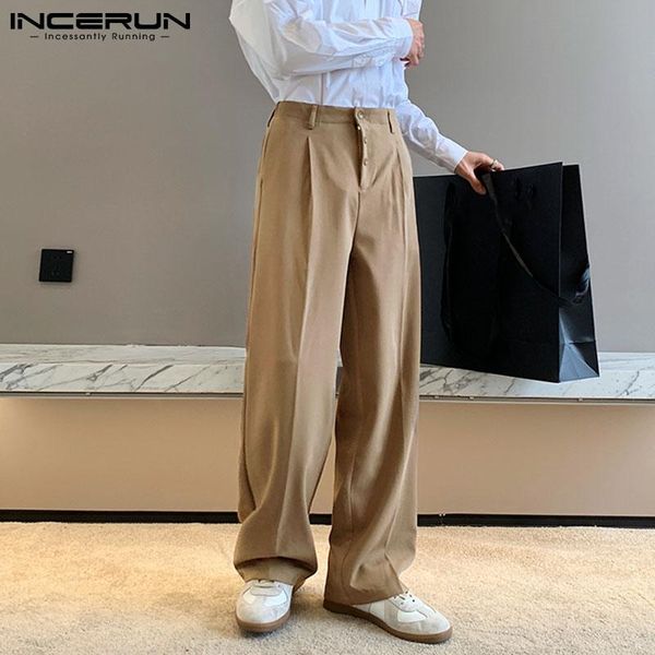 men's pants fashion men button solid color joggers streetwear 2021 korean loose casual straight trousers pantalones hombre 5xl incerun, Black
men's pants fashion men button solid color joggers streetwear 2021 korean loose casual straight trousers pantalones hombre 5xl incerun, Black