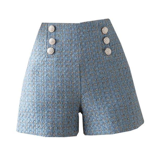 women's shorts european ol french women gold plaid knitted woolen tweed sweet girls high waist wide leg pants double breasted, White;black
women's shorts european ol french women gold plaid knitted woolen tweed sweet girls high waist wide leg pants double breasted, White;black