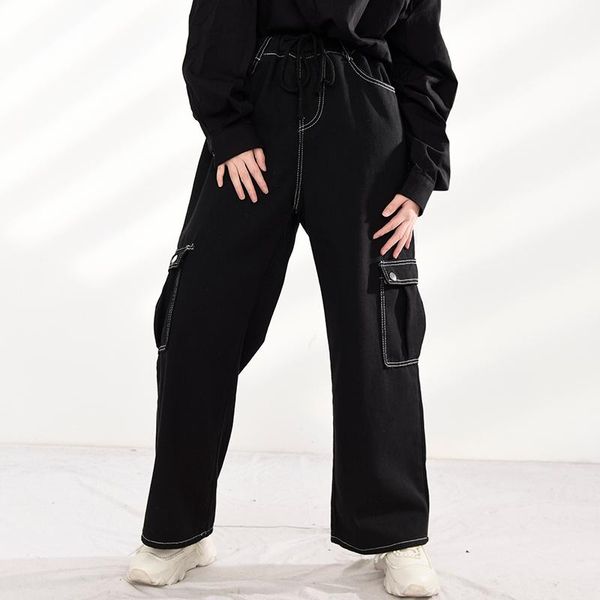 women's pants & capris leisure high waist black pocket long wide leg trousers loose fit women fashion tide spring autumn 2021 1dc86101x, Black;white
women's pants & capris leisure high waist black pocket long wide leg trousers loose fit women fashion tide spring autumn 2021 1dc86101x, Black;white