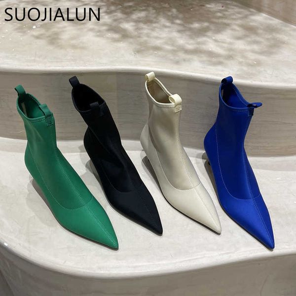 suojialun winter fashion women boots ladies thin high heel pointed toe elastic ankle boots slip on female socks boots 210911, Black
suojialun winter fashion women boots ladies thin high heel pointed toe elastic ankle boots slip on female socks boots 210911, Black