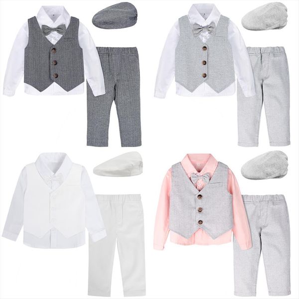 baby boy gentleman suit toddler wedding party formal outfit kids clothing set shirt pants bow tie hat waistcoat long sleeve, White
baby boy gentleman suit toddler wedding party formal outfit kids clothing set shirt pants bow tie hat waistcoat long sleeve, White