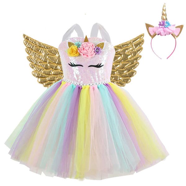 clothing sets rainbow sequin girl's dress with wings mesh pgraphy fluffy dress, White
clothing sets rainbow sequin girl's dress with wings mesh pgraphy fluffy dress, White