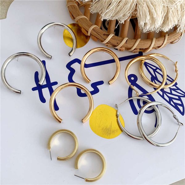 hbp exaggerate personality 2021 new product cool wind big circle metal simple temperament fashion earrings, Silver
hbp exaggerate personality 2021 new product cool wind big circle metal simple temperament fashion earrings, Silver
