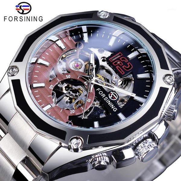 forsining open work stainless steel luminours military mens mechanical sport automatic wrist watches wristwatches, Slivery;brown
forsining open work stainless steel luminours military mens mechanical sport automatic wrist watches wristwatches, Slivery;brown