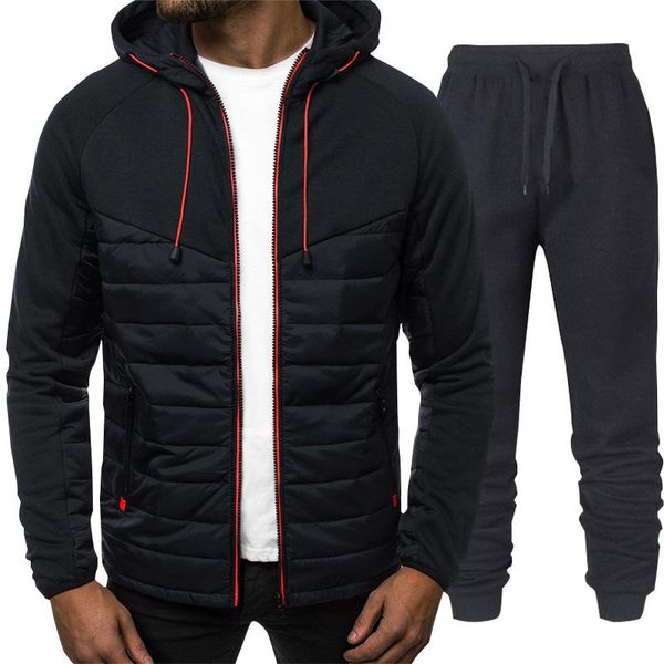 men's tracksuits 2 piece sets casual tracksuit fashion autumn winter warm pullover hooded patchwork jacket+pant suits male clothing, Gray
men's tracksuits 2 piece sets casual tracksuit fashion autumn winter warm pullover hooded patchwork jacket+pant suits male clothing, Gray
